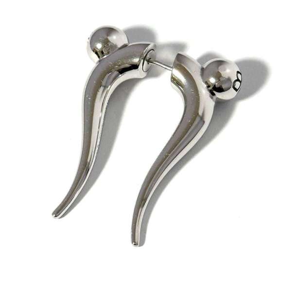 BALENCIAGA Force Double Horn Earrings in Silver 925 - Picture 5 of 9